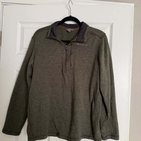 Eddie Bauer Radiator Fleece 1/4-Zip Pullover Dark Green Size Large - Picture 1 of 5